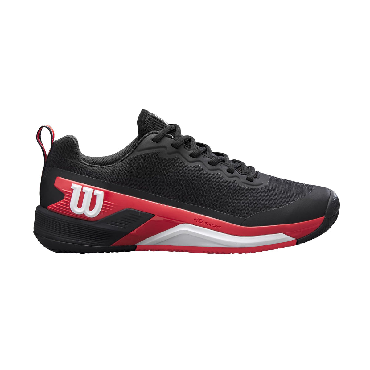 Wilson Rush Pro 4.5 Clay Mens Tennis Shoes, Black/Infrared/White - main view