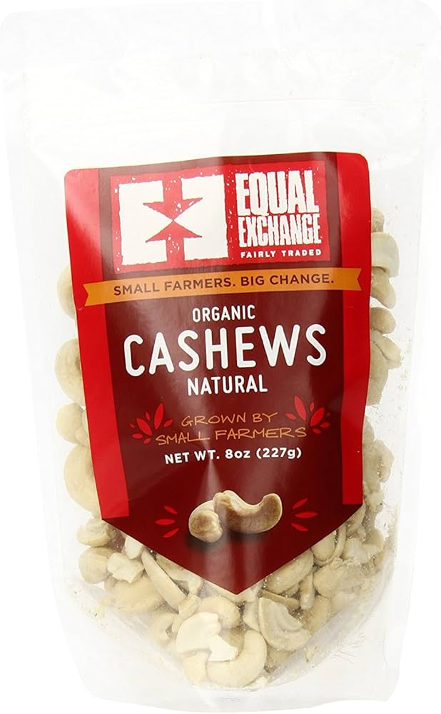 Equal Exchange Organic Natural Cashews, 8 oz (Case of 6)