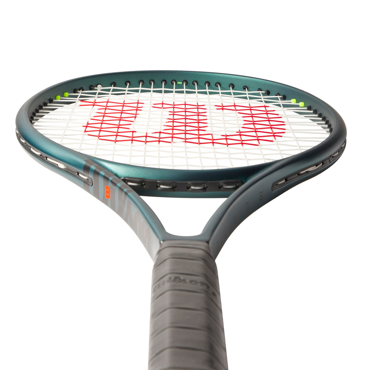 Wilson Blade 100L V9 Tennis Racket, Unstrung in Emerald Green - alternate view 4