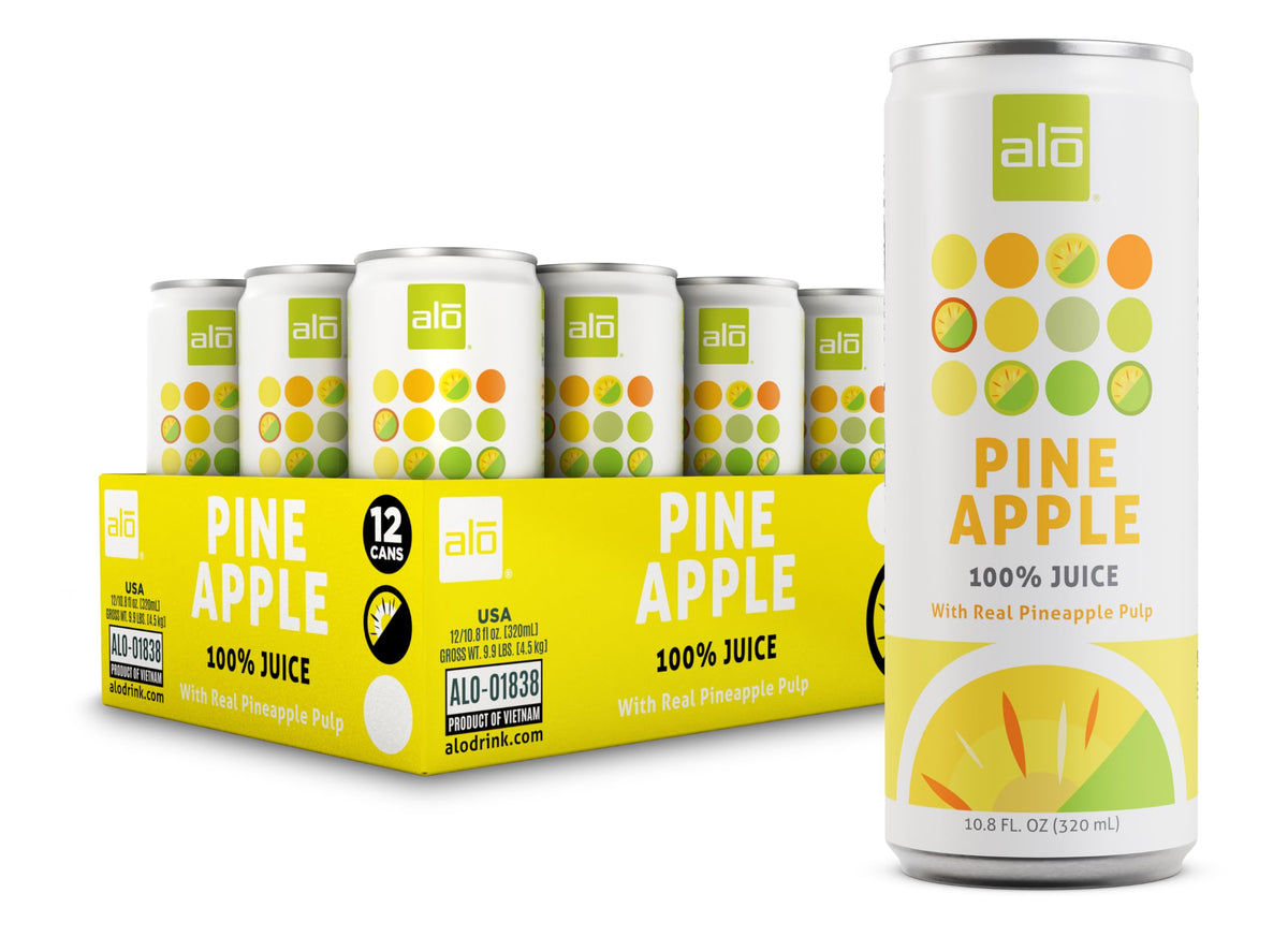 Alo Pineapple Juice Drink, 10.8 fl oz (Case of 12)