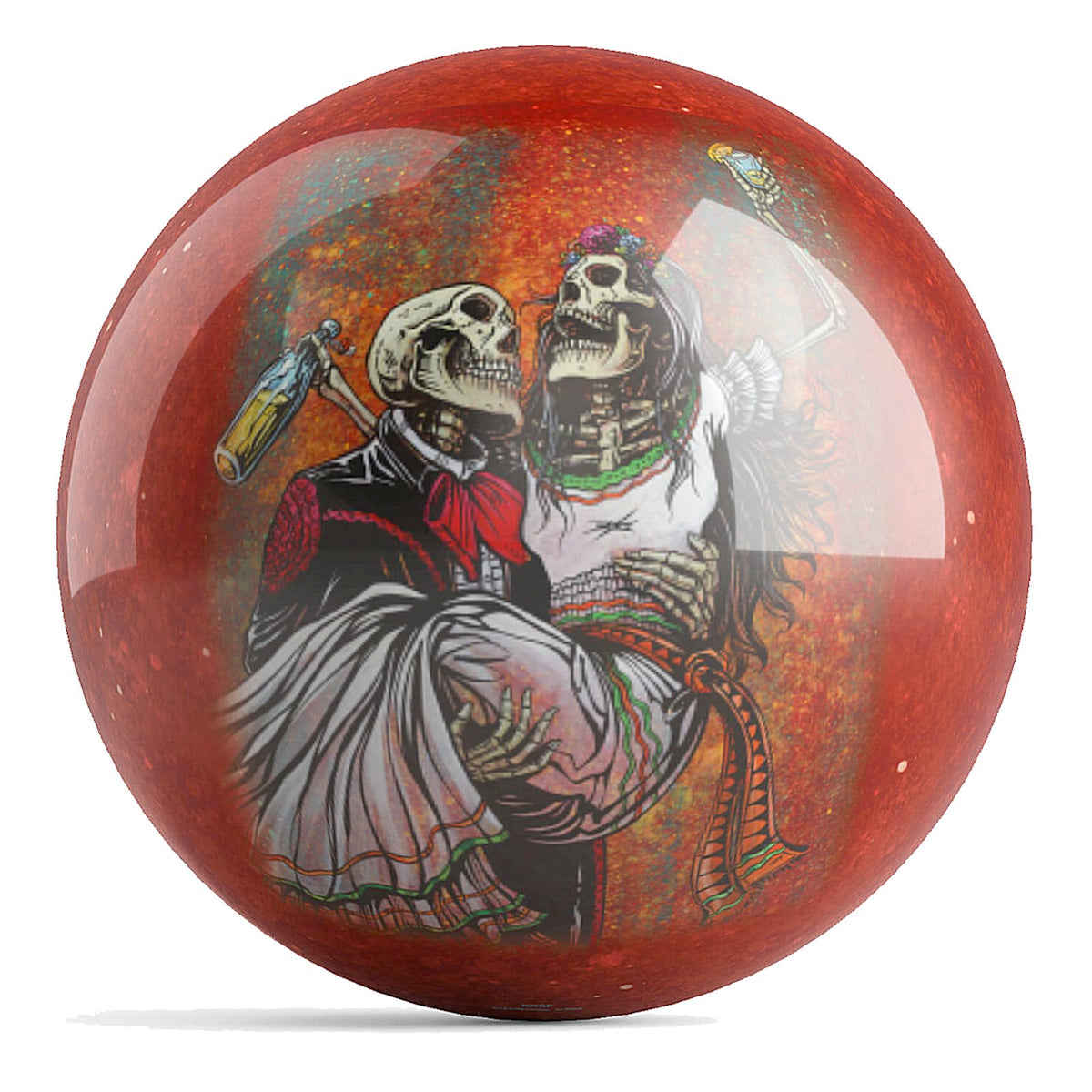 On The Ball Bowling David Lozeau Day of the Dead Celebrations UNDRILLED Bowling Ball (15) - view 1