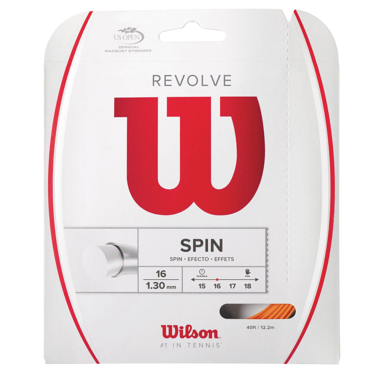 Wilson Revolve 15 Tennis String Set, White - alternate view 4