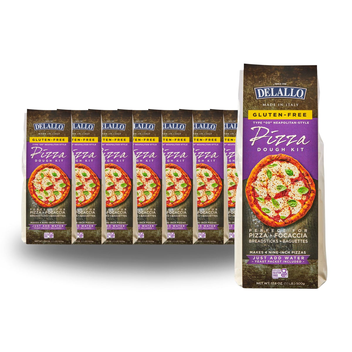 DeLallo Gluten-Free Pizza Kit, 17.6 oz (Case of 10)