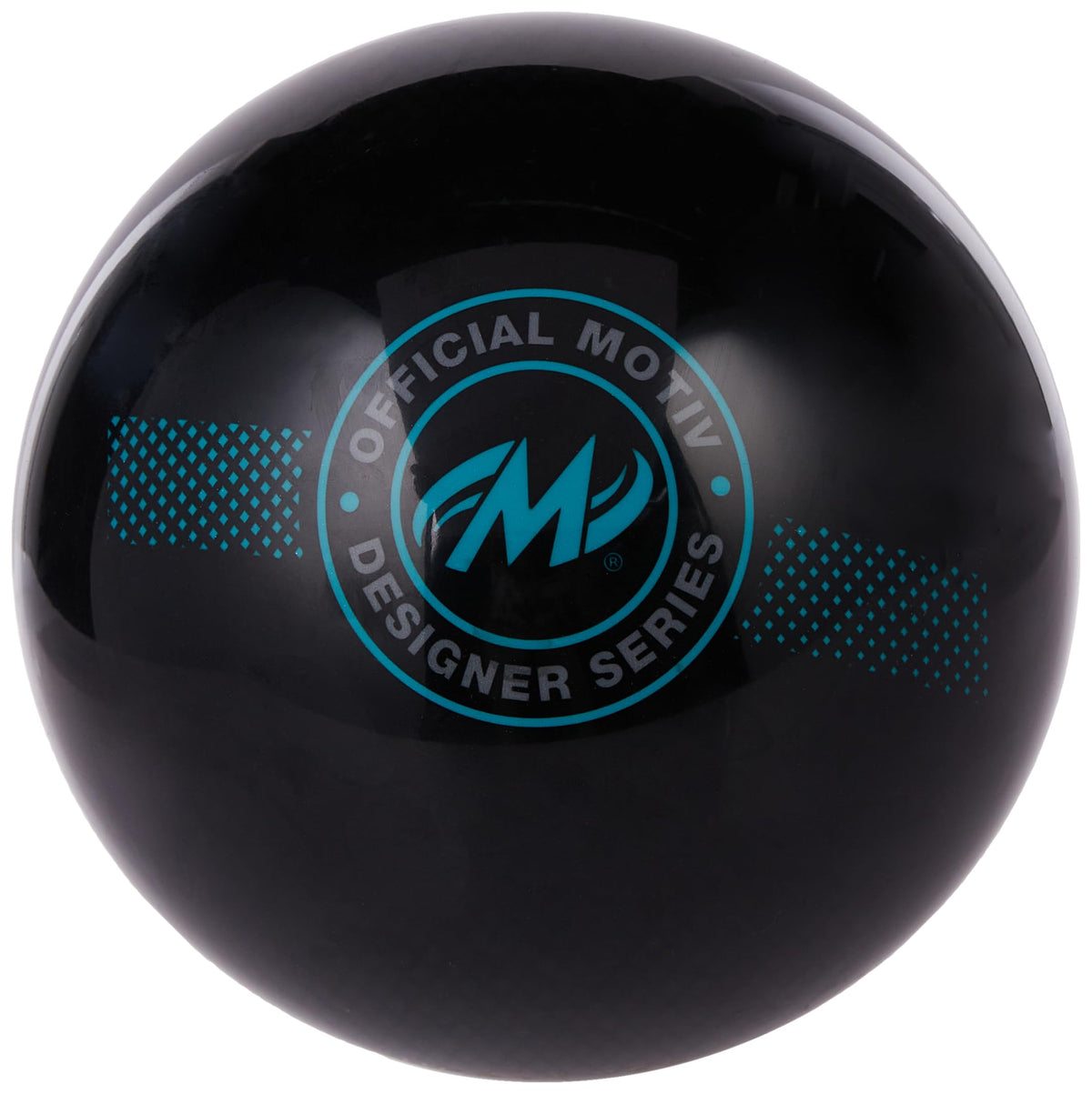 On The Ball Bowling Motiv Jackal Pixel Spare Bowling Ball - Black/Aqua - view 2
