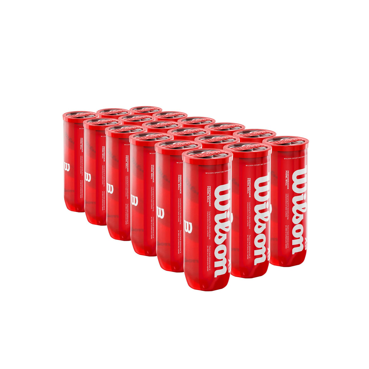 Wilson Padel X3 Balls - 3 Ball Can in Yellow - front of can