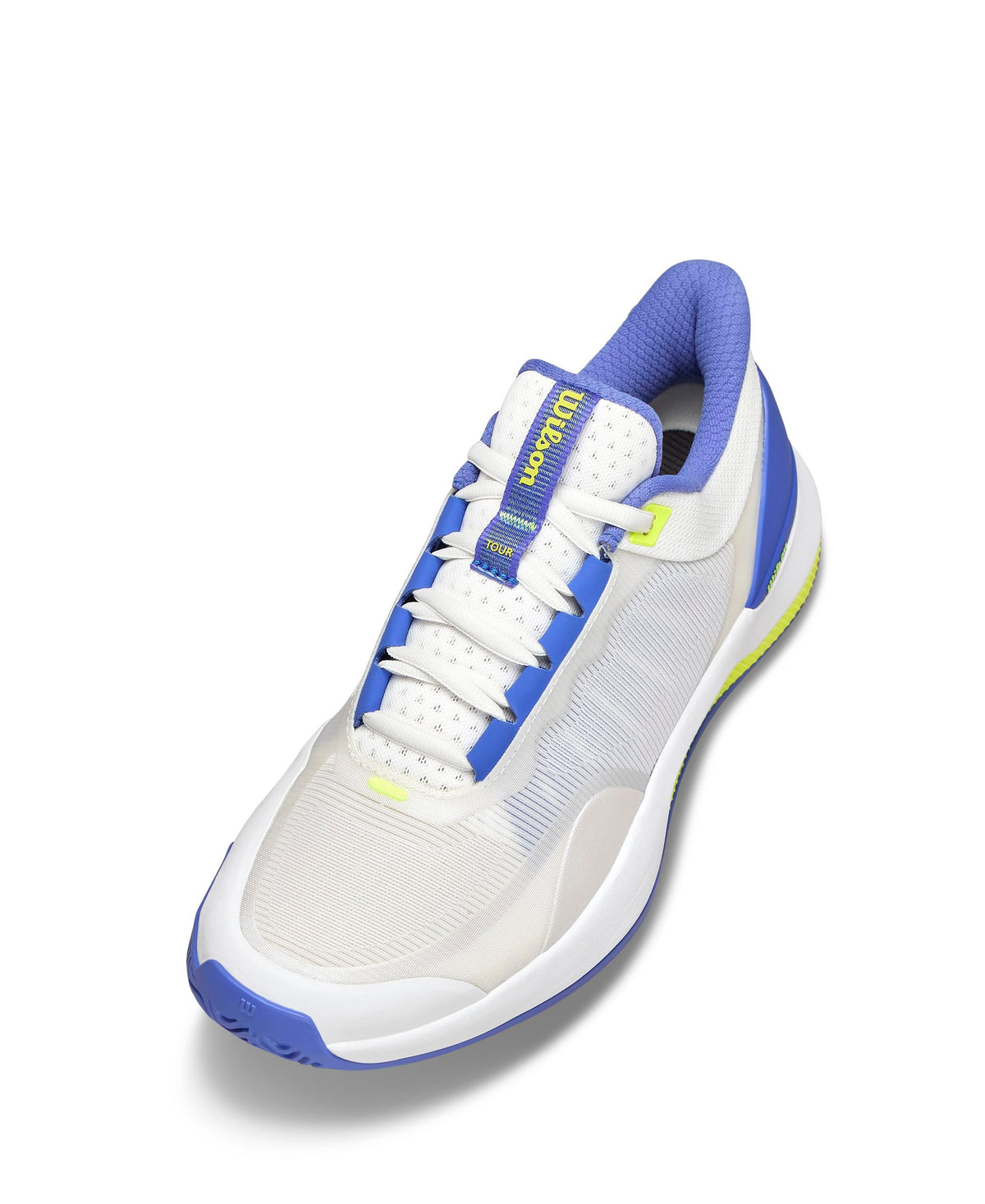 Wilson Intrigue Tour Womens Tennis Shoes, White/Amparo Blue/Safety Yellow, Size 11 - alternate view 2