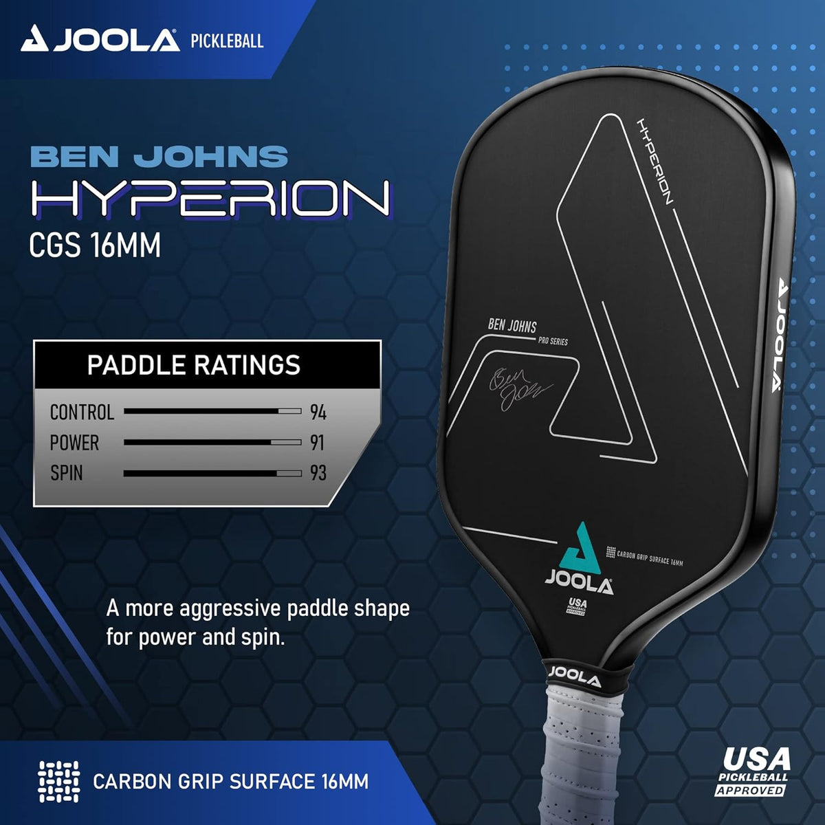 JOOLA Ben Johns Hyperion CGS 16 Pickleball Paddle product image