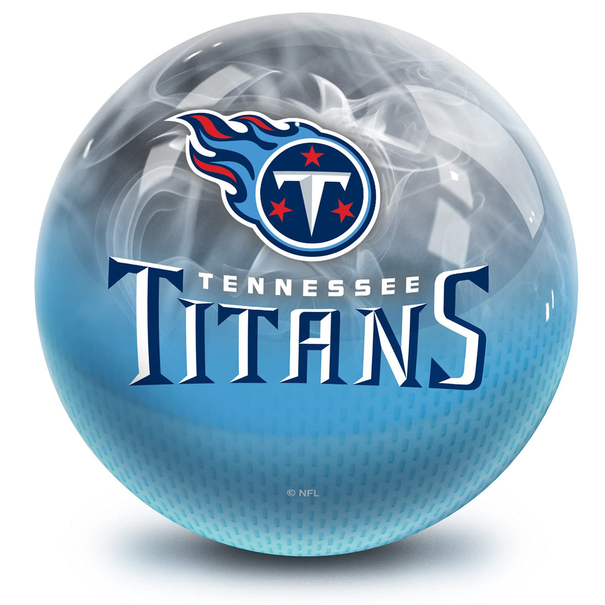 On The Ball Bowling NFL Tennessee Titans Undrilled Bowling Ball (On Fire) - view 1