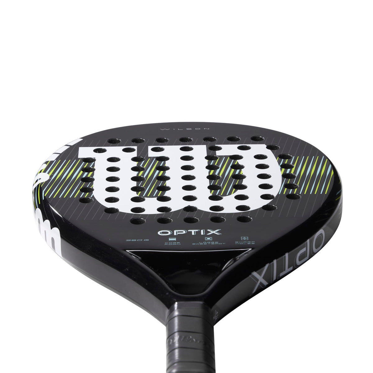 Wilson Optix V1 Padel Racket, Black/Green - alternate view 3