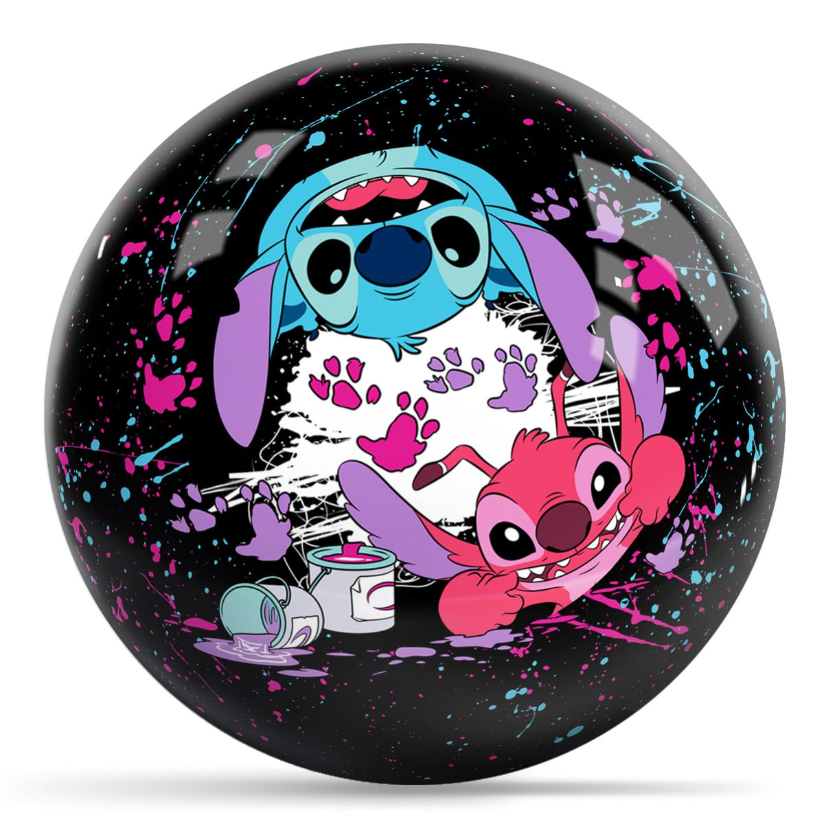 KR Strikeforce Disney Lilo & Stitch Double Trouble Undrilled Bowling Ball (8, Pounds) - view 2