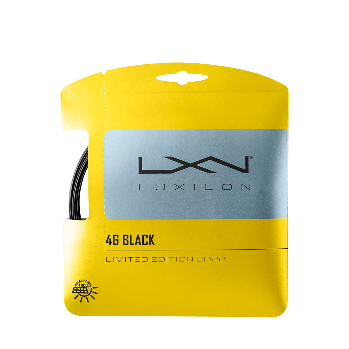 Luxilon 4G Black 125 Tennis String Set, 16L Gauge 1.25mm - main view