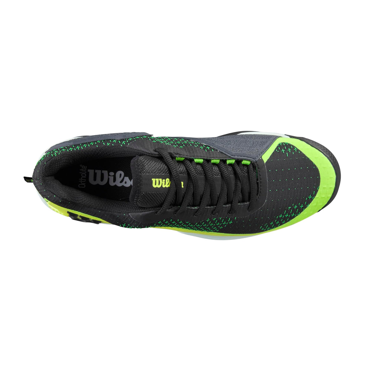 Wilson Rush Pro Extra Duty Mens Tennis Shoes, Black/Safety Yellow/Green Gecko - alternate view 5