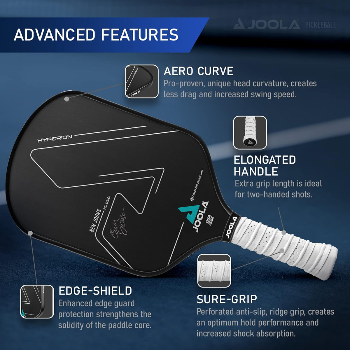 JOOLA Ben Johns Hyperion CGS 16 Pickleball Paddle product image