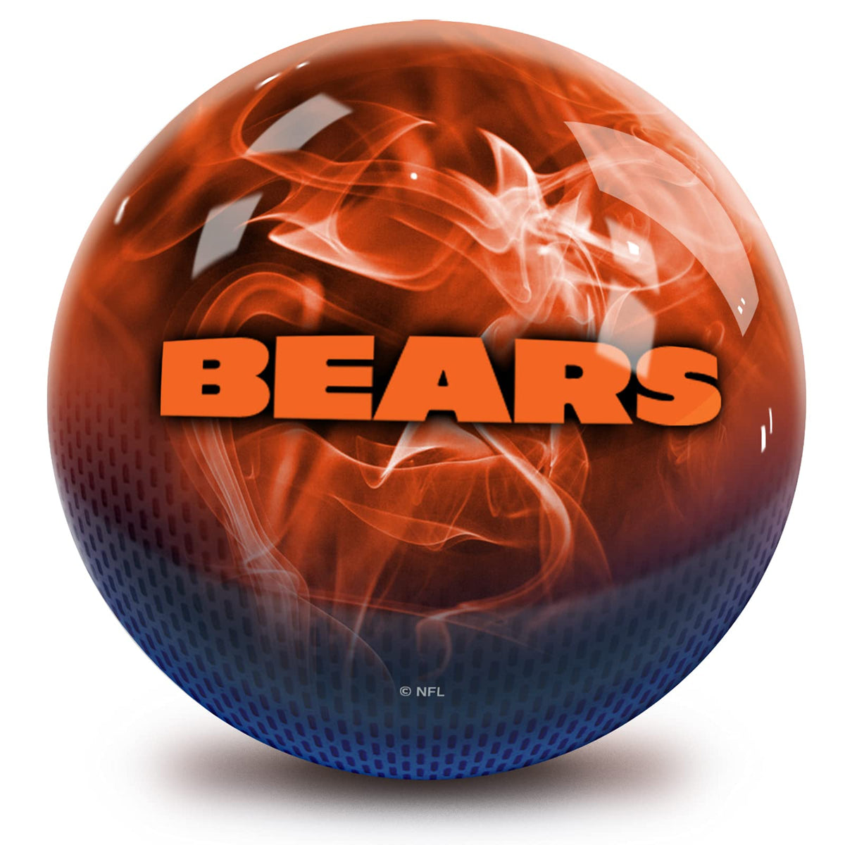 On The Ball Bowling NFL Chicago Bears Undrilled Bowling Ball (On Fire) - view 1