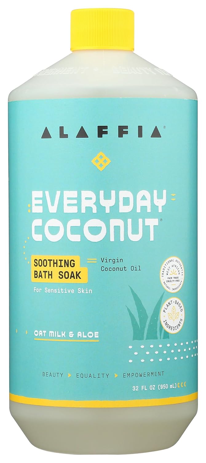 Alaffia Oat Milk Aloe Bath Soak, 32 fl oz