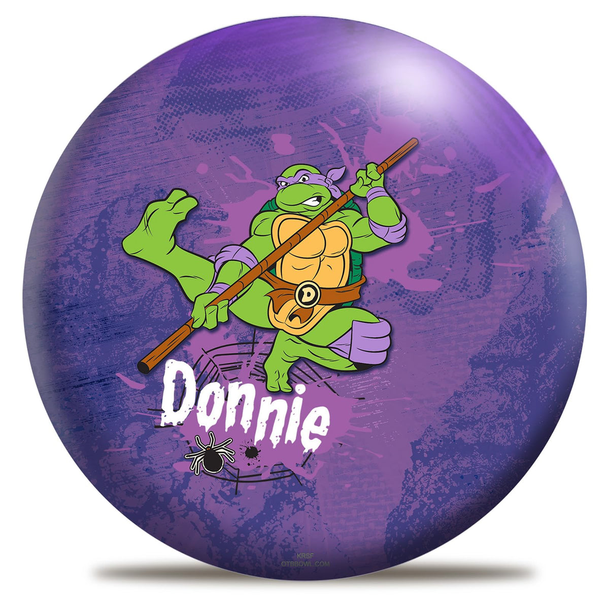 On The Ball Bowling Teenage Mutant Ninja Turtles Undrilled Bowling Ball (Donatello) - view 1