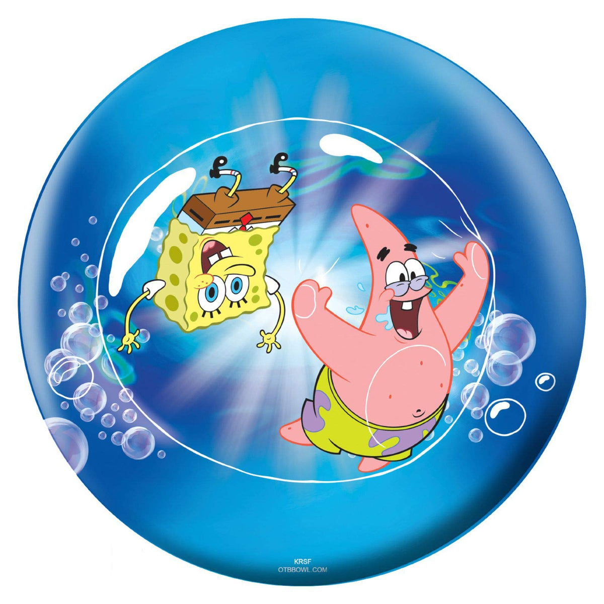 On The Ball Bowling Spongebob Themed Undrilled Bowling Ball - Spongebob & Patrick - view 1
