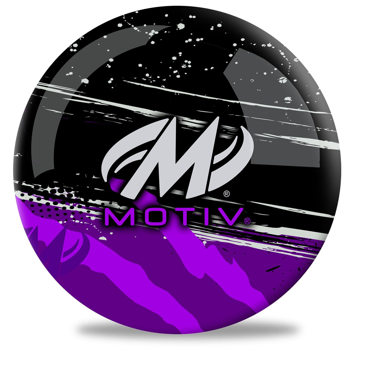 On The Ball Bowling Undrilled Motiv Polyester Spare Bowling Ball for Beginners & Pros (Jackal Purple) - view 2