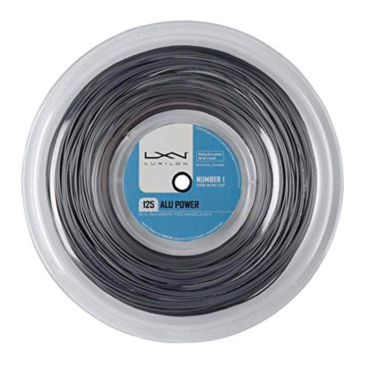Luxilon ALU Power 125 Tennis String Reel, 1.25mm 16L Gauge, 220m, Silver - alternate view 1