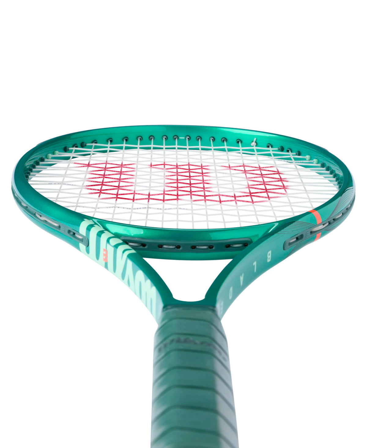 Wilson Blade 98 16x19 V10 Tennis Racket, Unstrung in Championship Green - alternate view 3