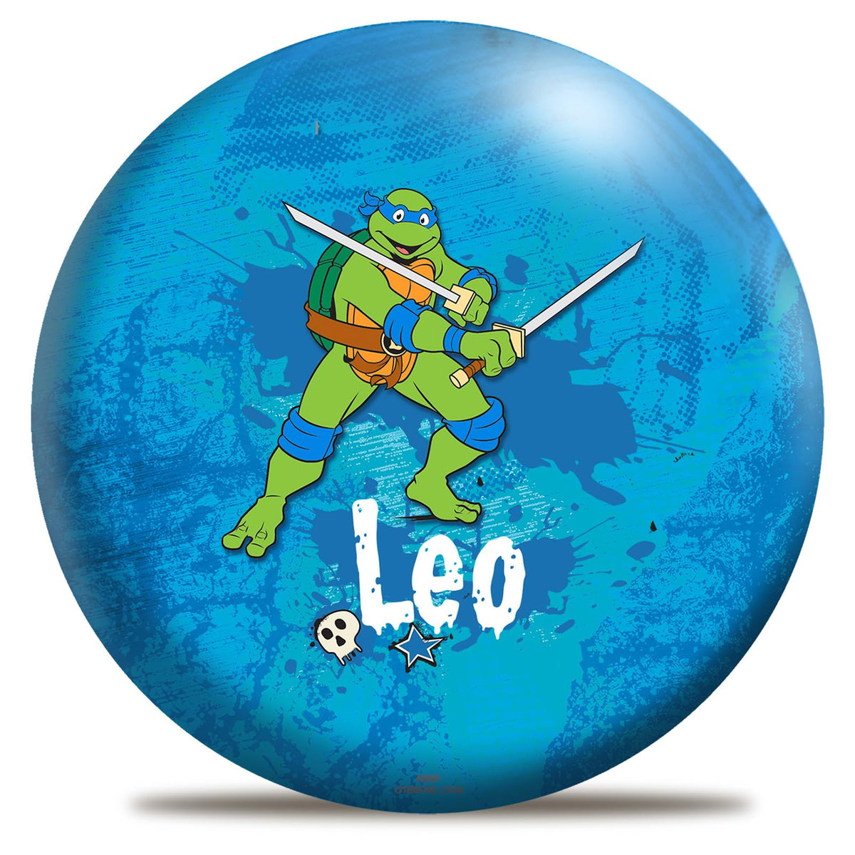 On The Ball Bowling Teenage Mutant Ninja Turtles Undrilled Bowling Ball (Leonardo) - view 1