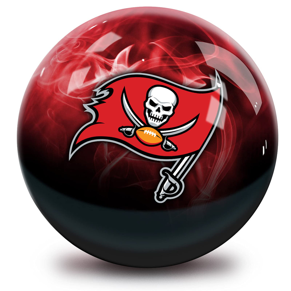 On The Ball Bowling NFL Tampa Bay Buccaneers Undrilled Bowling Ball (On Fire) - view 2