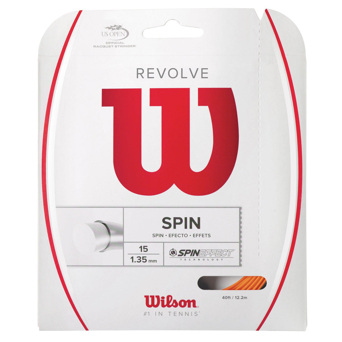 Wilson Revolve 17 Gauge Tennis String Reel, 200m, Orange - alternate view 1