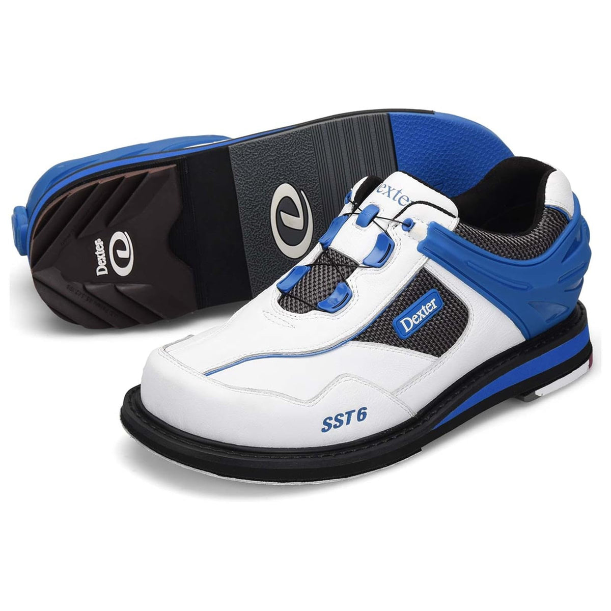 Dexter Men's SST 6 Hybrid BOA Right Handed Bowling Shoes White/Blue - Wide Width - view 2