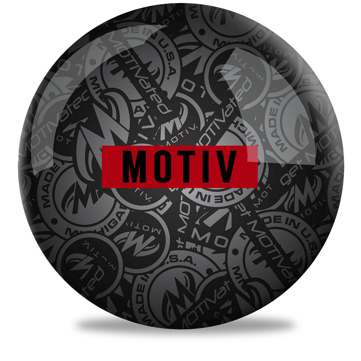 On The Ball Bowling Undrilled Motiv Polyester Spare Bowling Ball for Beginners & Pros (Stadium Red) - view 2