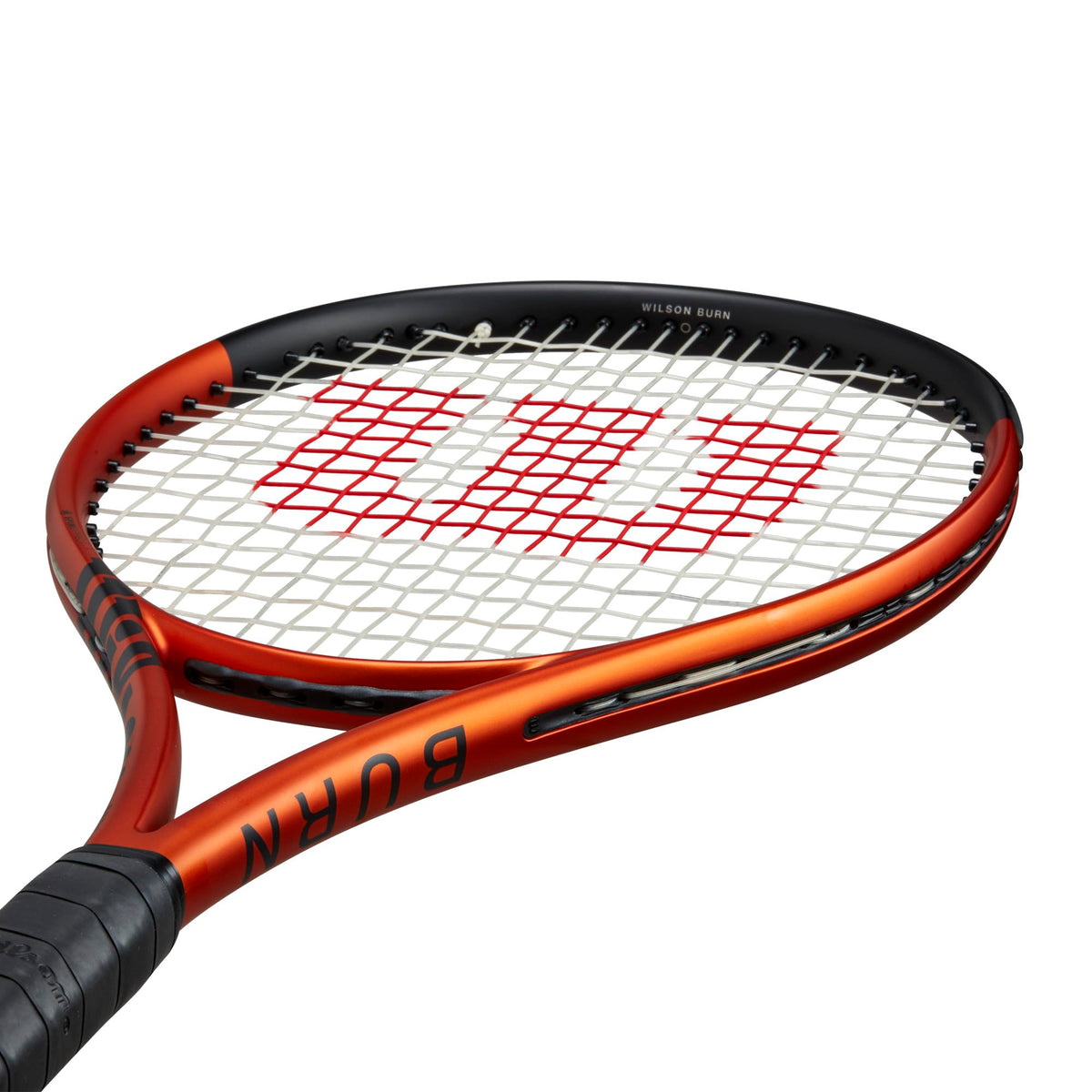 Wilson Burn 100LS V5 Unstrung Tennis Racket, Grip Size 4 3/8" in Orange/Black - alternate view 5