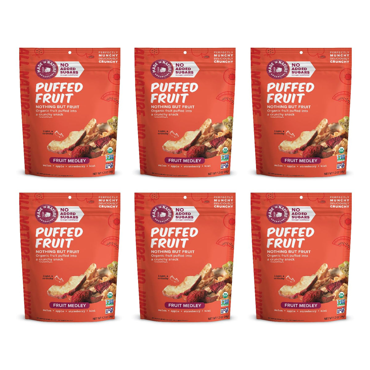 Made In Nature Organic Puffed Fruit Medley, 1.2 oz (Case of 6)