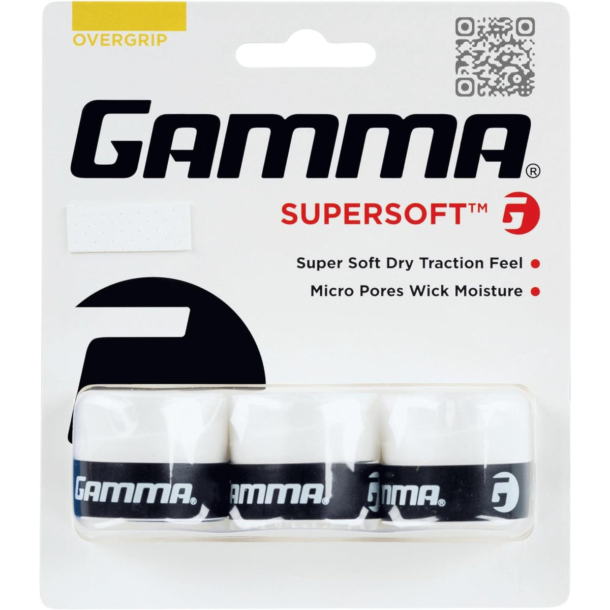 Tennis racket overgrip pack featuring multiple grip wraps in retail packaging, designed to provide enhanced comfort, traction, and moisture absorption.