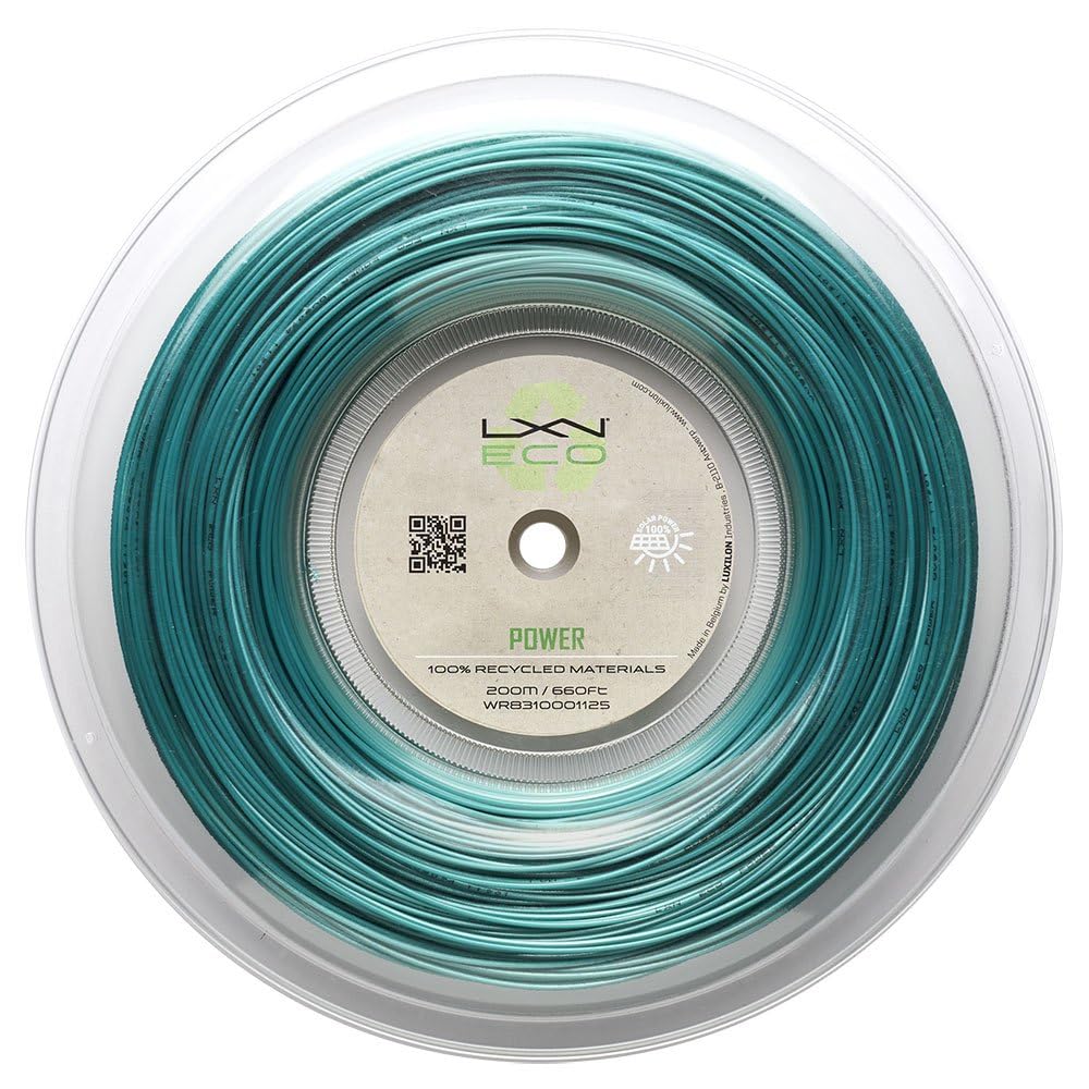 Luxilon Eco Power 125 Tennis String Reel, 16L Gauge, 200m, Teal - main view