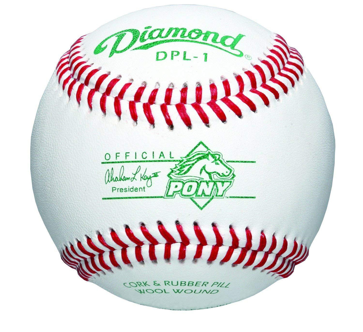 Diamond Pony League Competition Grade Baseball, Dozen - front view
