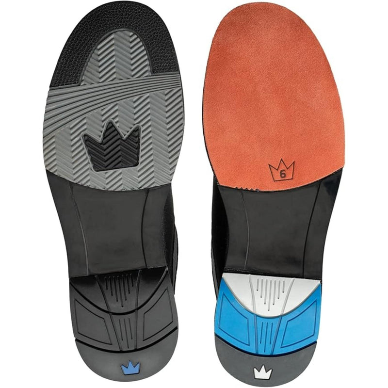 Men’s left-handed bowling shoe with adjustable closure system, low-profile sole, and breathable upper, designed for comfort, support, and controlled sliding performance on the lanes.