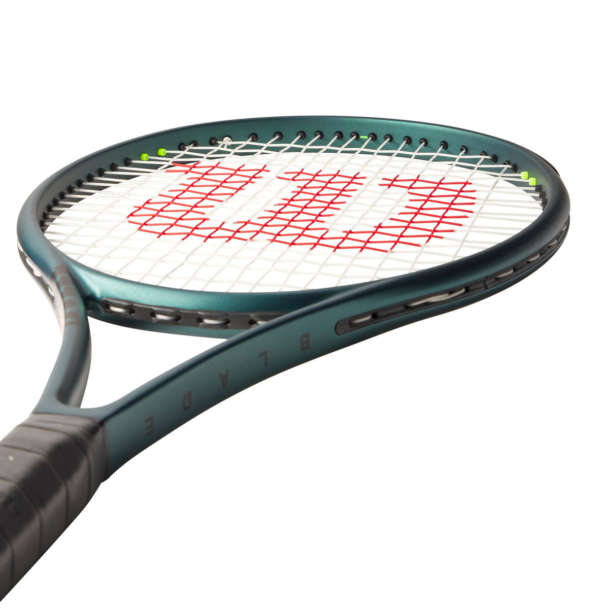 Wilson Blade 100L V9 Tennis Racket, Unstrung in Emerald Green - alternate view 5