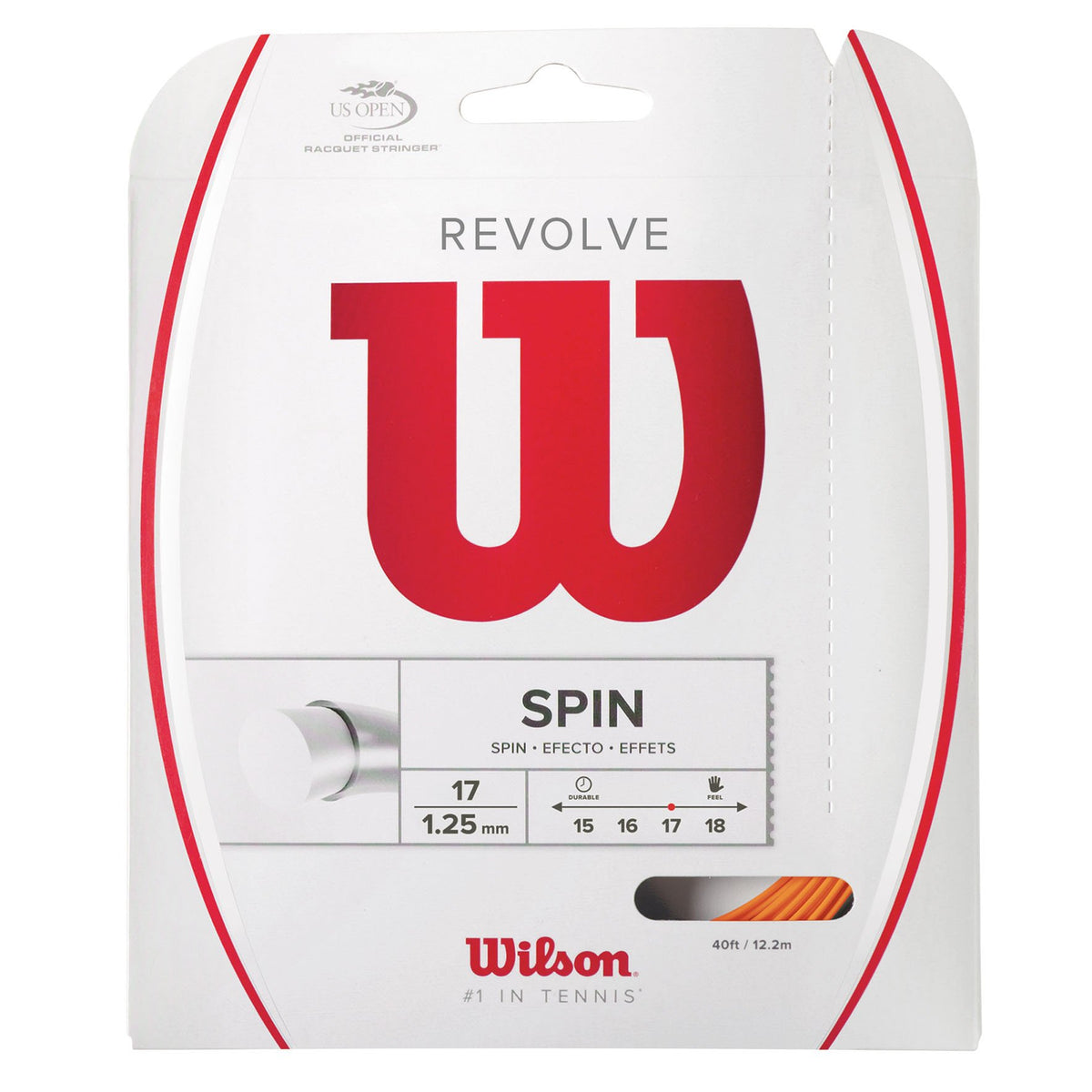 Wilson Revolve 15 Tennis String Set, White - alternate view 6
