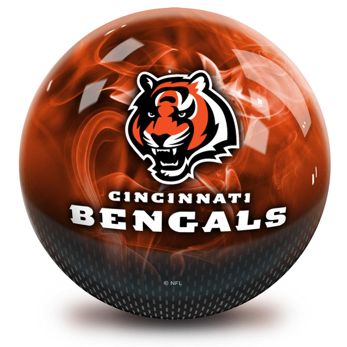 On The Ball Bowling NFL Cincinnati Bengals Marble Undrilled Bowling Ball (On Fire) - view 2