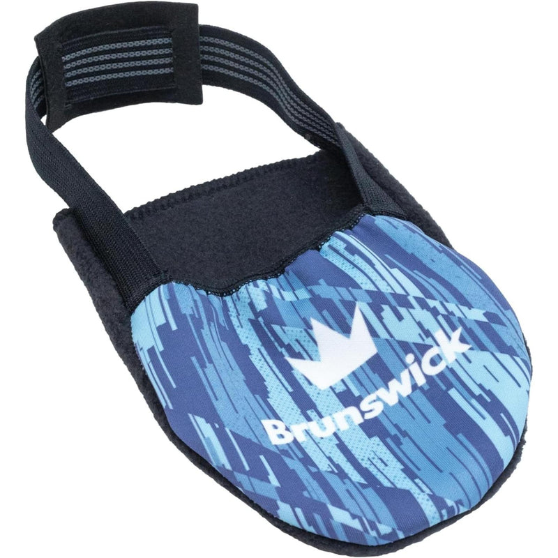Bowling shoe slider cover with a slip-on design, smooth gliding sole, and elastic fit, used to help bowlers achieve a controlled slide on the approach.