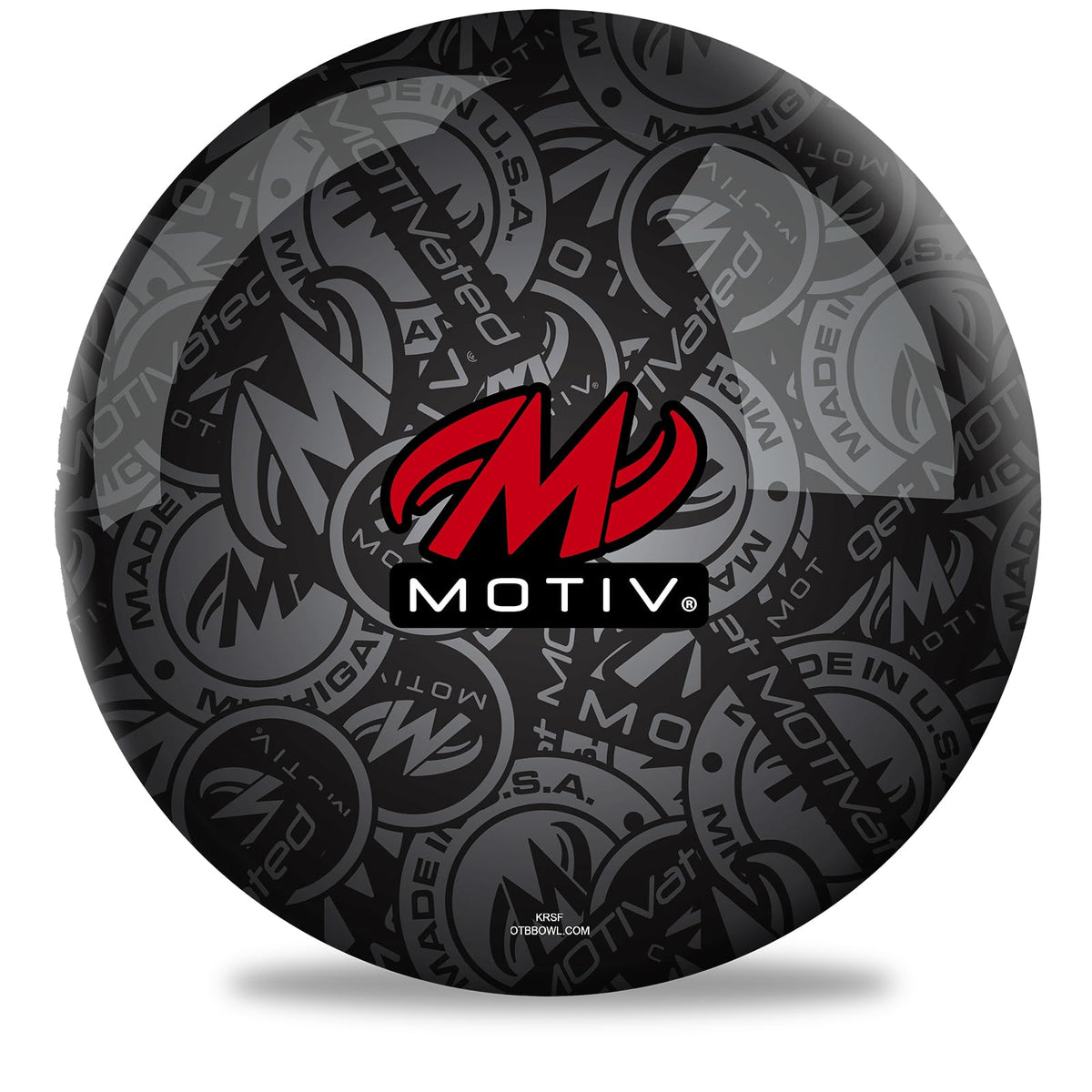 On The Ball Bowling Undrilled Motiv Polyester Spare Bowling Ball for Beginners & Pros (Stadium Red) - view 1