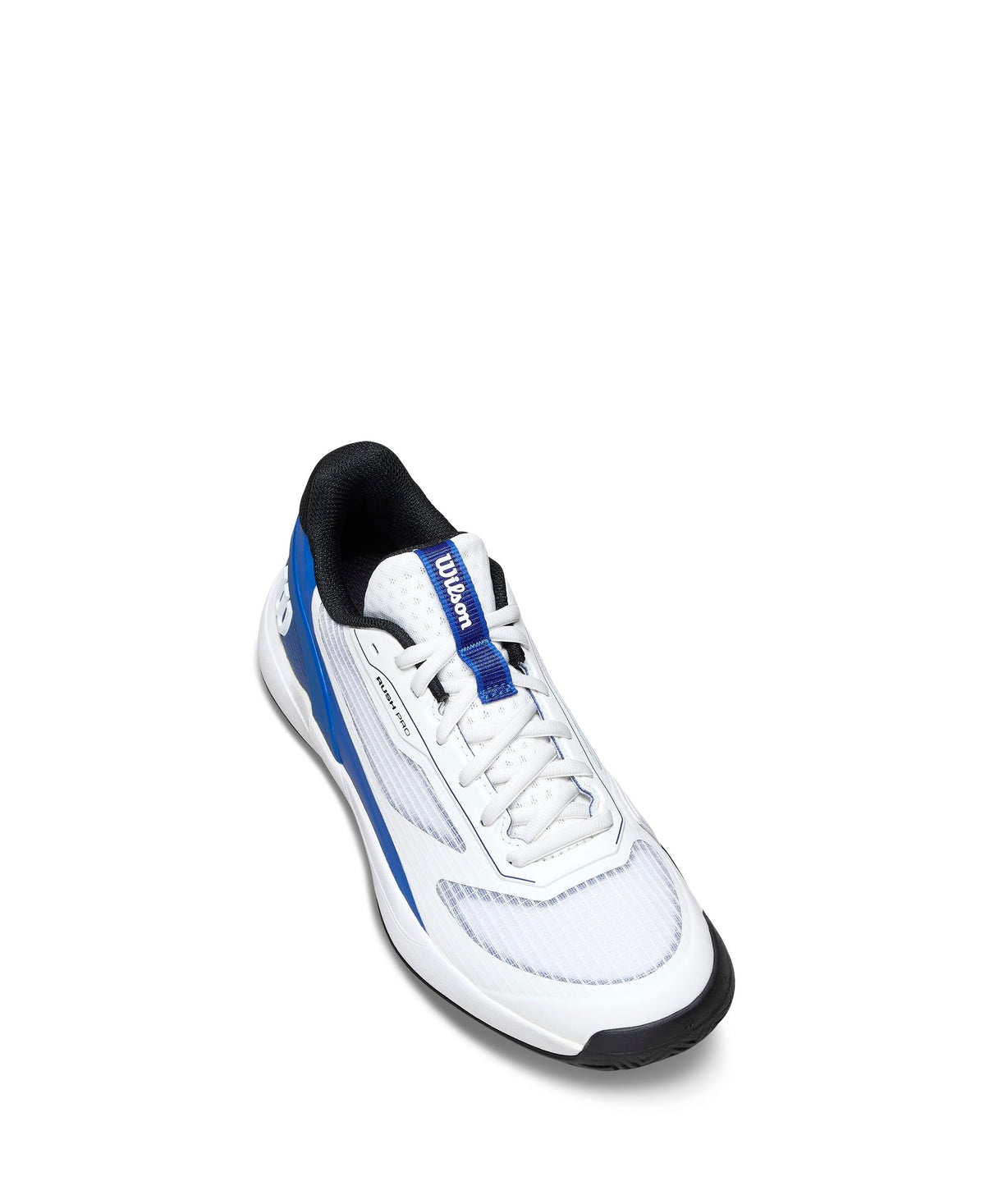 Wilson Rush Pro 5 Junior Tennis Shoes, White/Deja Vu Blue/Safety Yellow - alternate view 4