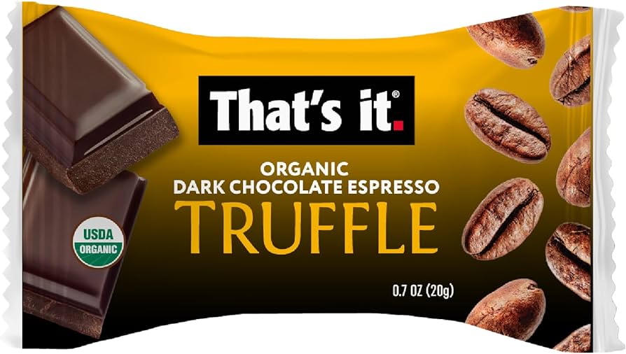 That's It Organic Dark Chocolate Espresso Truffles, 4.2 oz (Case of 6)