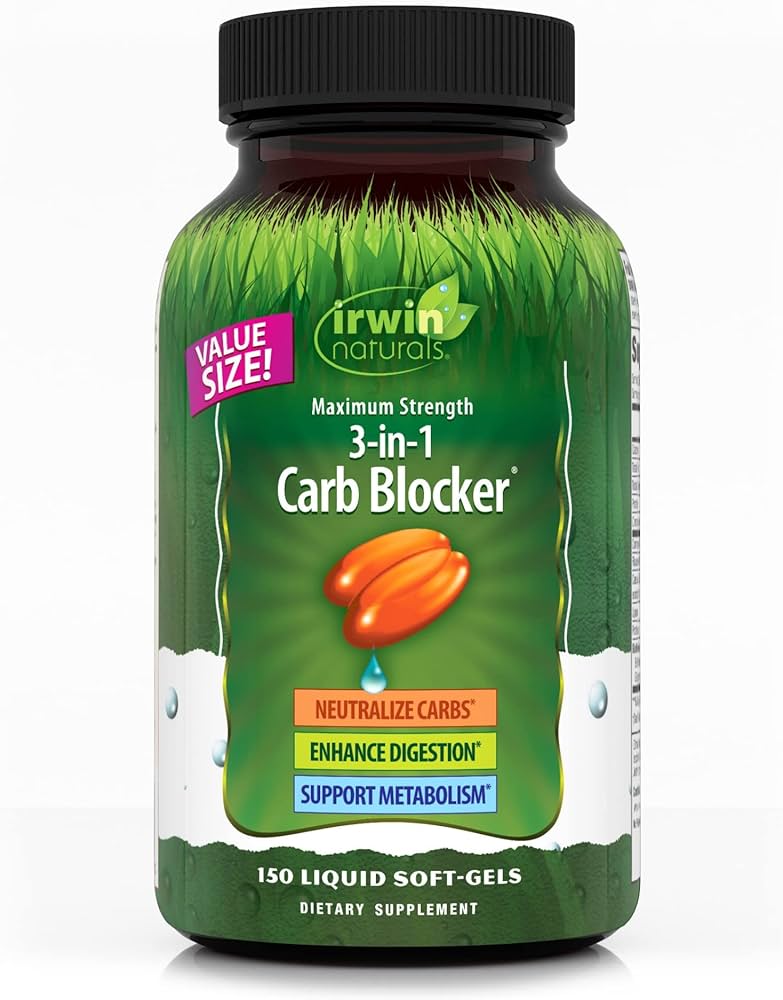 Irwin Naturals Carb Blocker 3-in-1 Value Size, 150 softgels