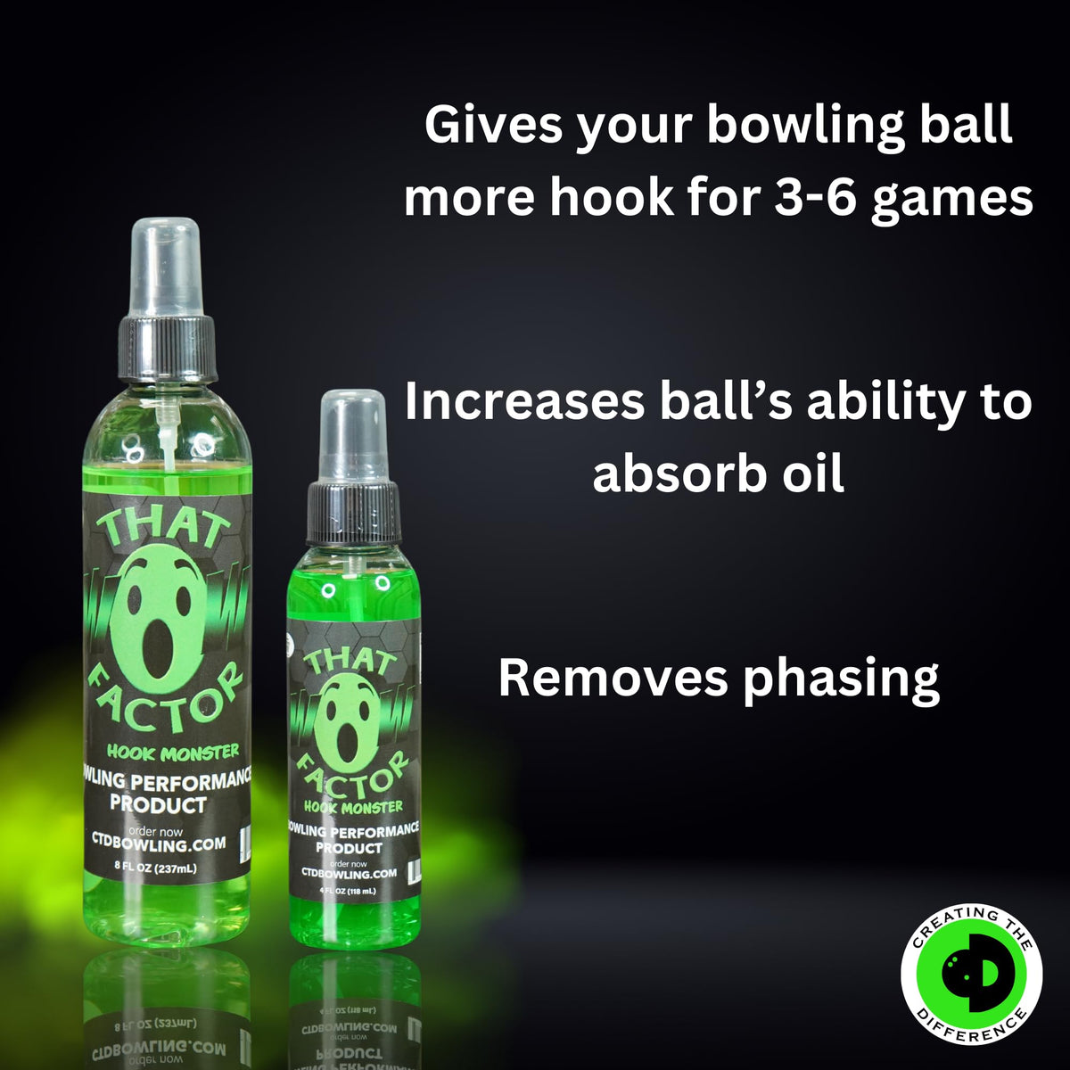 Creating the Difference That Wow Factor Hook Monster Performance Bowling Ball Cleaner (4 oz Spray) - view 2