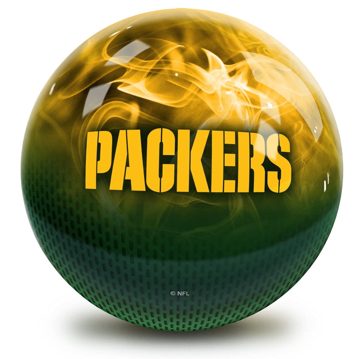On The Ball Bowling NFL Green Bay Packers Marble Undrilled Bowling Ball (On Fire) - view 1