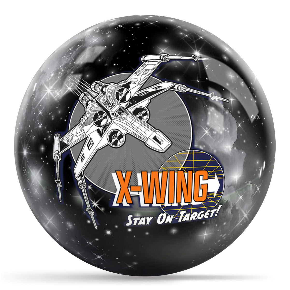 KR Strikeforce Star Wars X-Wing Starfighter Power the Force Undrilled Bowling Ball - view 2