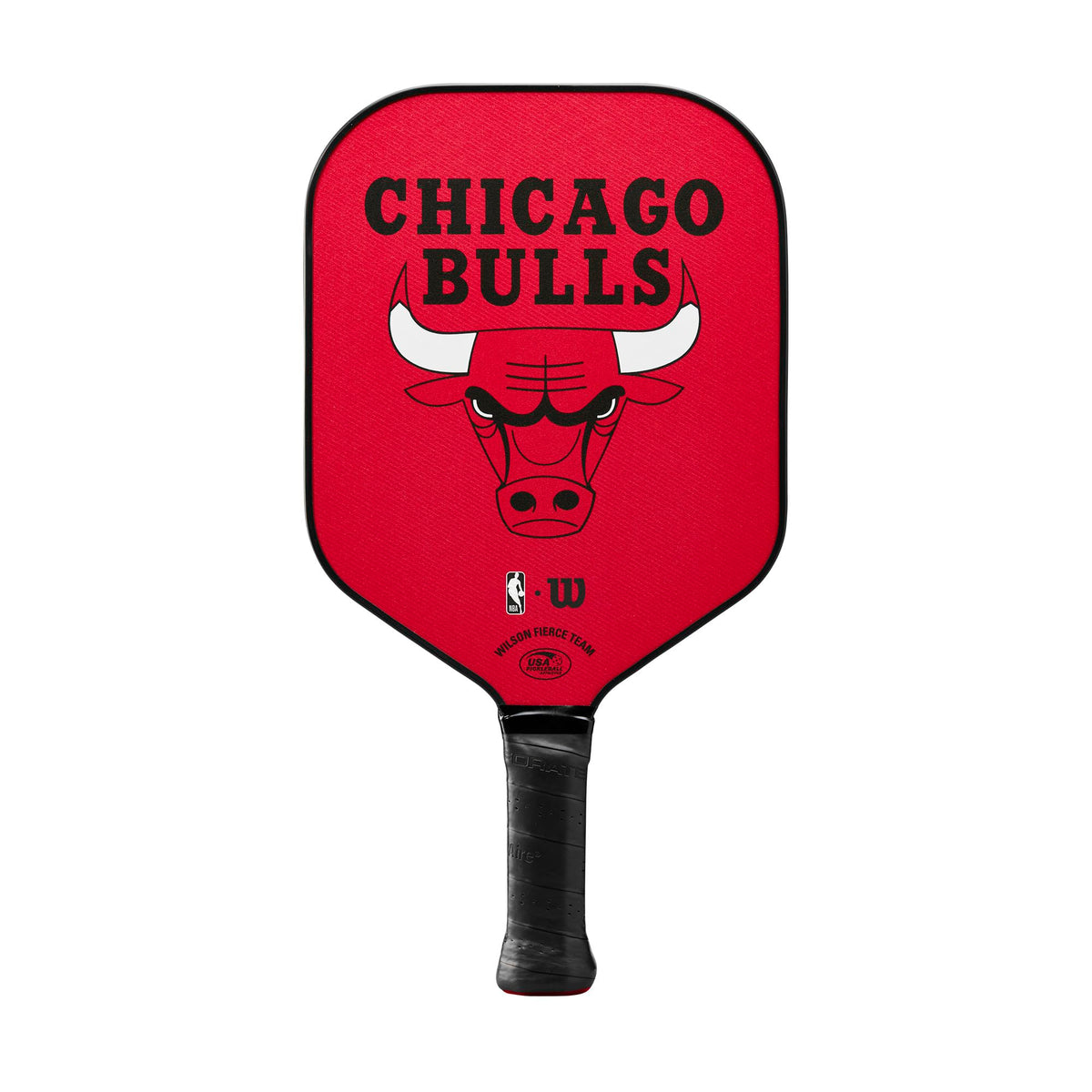 Wilson NBA Collection Fierce Team Pickleball Paddle, Chicago Bulls in Red/Black - main view