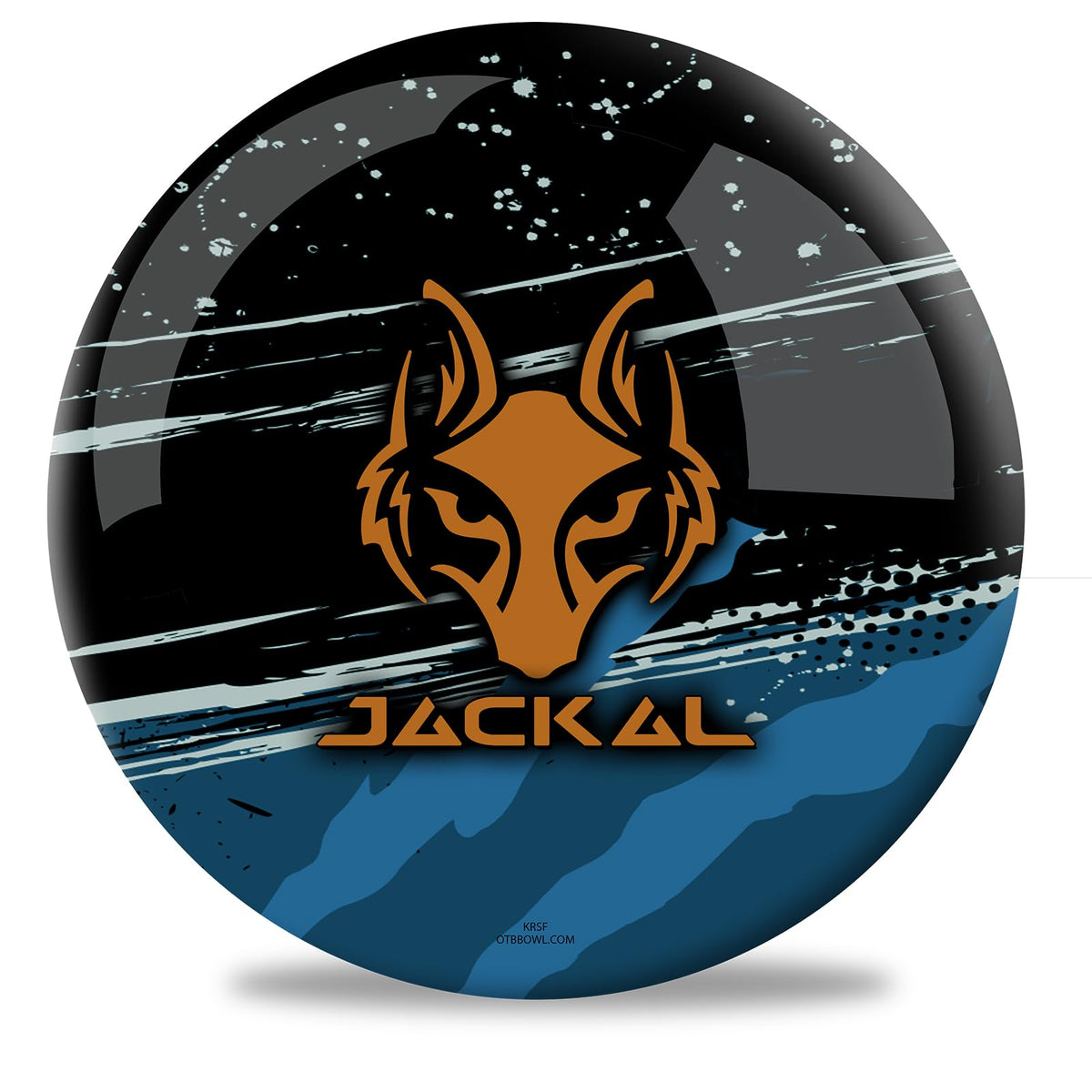 On The Ball Bowling Undrilled Motiv Polyester Spare Bowling Ball for Beginners & Pros (Jackal Blue) - view 1