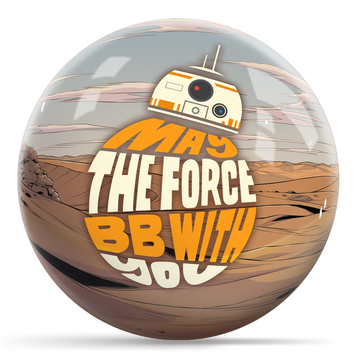 KR Strikeforce Star Wars BB-8 Droid Undrilled Polyester Bowling Ball - view 2
