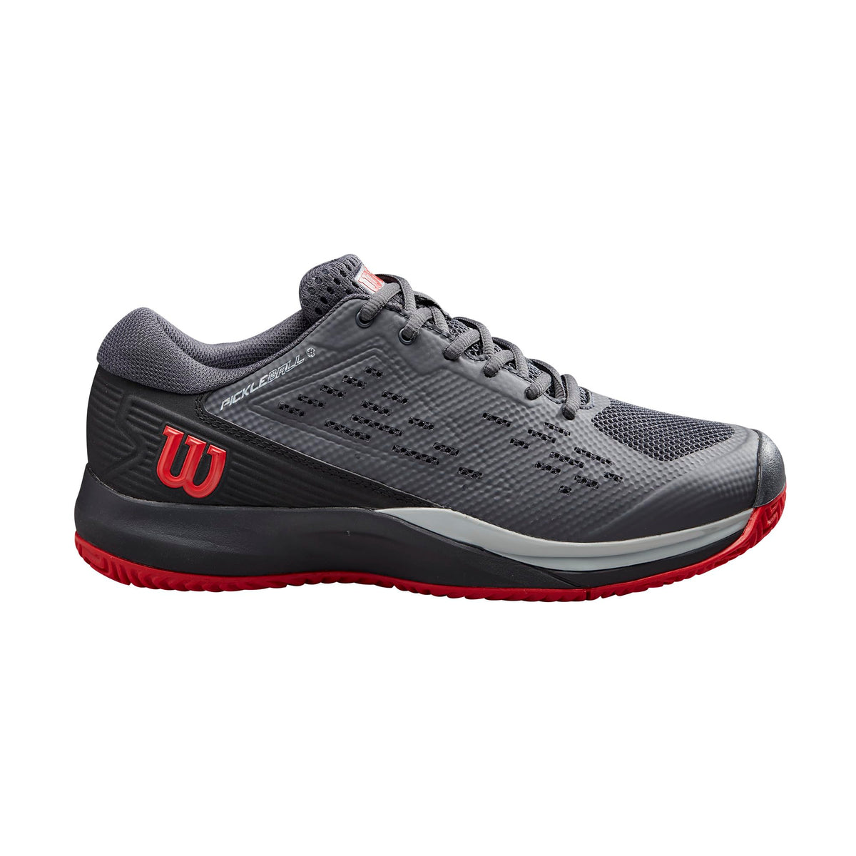 Wilson Rush Pro Ace Pickler Mens Pickleball Shoes, Ebony/Black/Wilson Red - alternate view 1